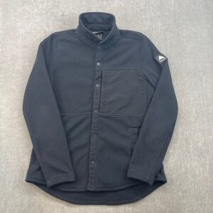 Burton Women Small Black Hearth Fleece Snap Button Shirt Jacket 22025